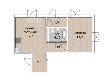 42,5 м², 1-комнатная квартира 9 140 000 ₽ - изображение 98