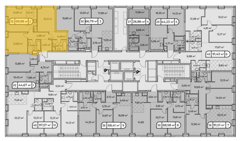 72,6 м², 2-комнатная квартира 53 950 000 ₽ - изображение 74