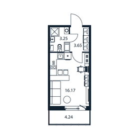 24,3 м², квартира-студия 4 185 888 ₽ - изображение 46