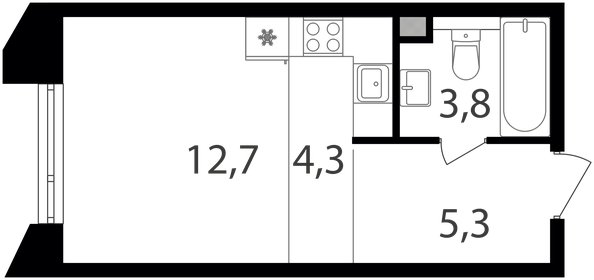 24,6 м², квартира-студия 13 903 920 ₽ - изображение 35