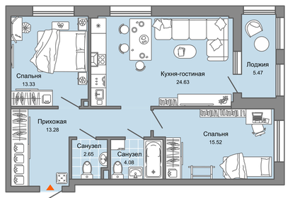 106 м², 3-комнатная квартира 16 800 000 ₽ - изображение 99