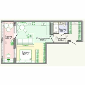 Квартира 47,1 м², 1-комнатная - изображение 1