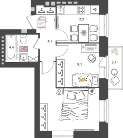 58,2 м², 4-комнатная квартира 4 500 000 ₽ - изображение 30