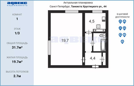 29,9 м², 1-комнатная квартира 5 650 000 ₽ - изображение 65