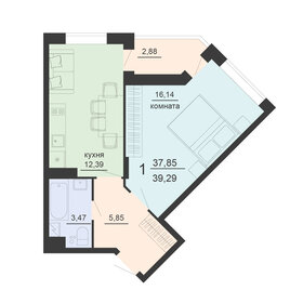 39 м², 1-комнатная квартира 4 400 000 ₽ - изображение 64