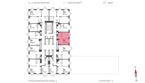 32,8 м², 1-комнатная квартира 16 381 172 ₽ - изображение 25