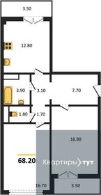 Квартира 68,2 м², 2-комнатная - изображение 1