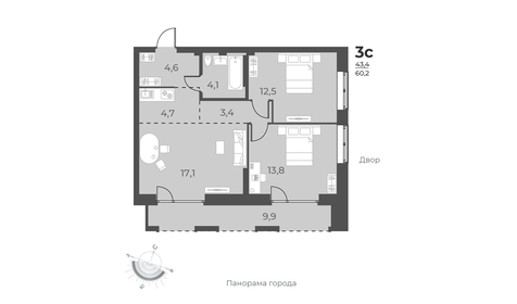 78,4 м², 3-комнатная квартира 5 800 000 ₽ - изображение 67