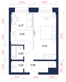 Квартира 41,8 м², 2-комнатная - изображение 2