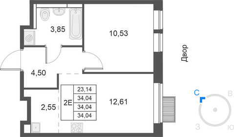 33,9 м², 1-комнатная квартира 7 900 000 ₽ - изображение 64