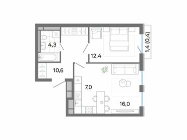 52,6 м², 2-комнатная квартира 11 056 465 ₽ - изображение 21