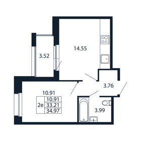 Квартира 35 м², 1-комнатная - изображение 4