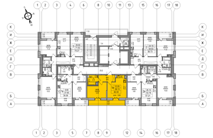 38 м², 1-комнатная квартира 9 121 371 ₽ - изображение 67