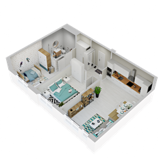 Квартира 62,5 м², 2-комнатная - изображение 2