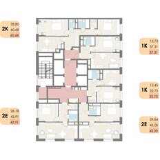 Квартира 43,9 м², 2-комнатная - изображение 3