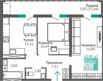 54,5 м², 2-комнатная квартира 8 500 000 ₽ - изображение 33
