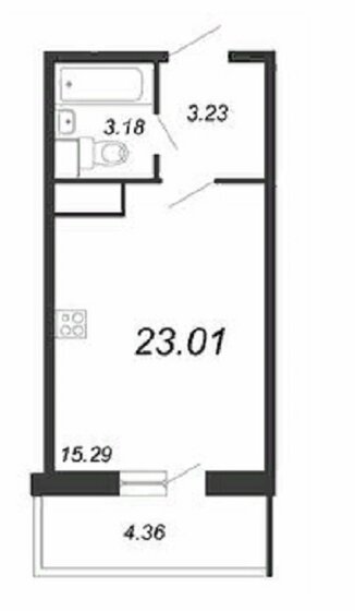 22 м², квартира-студия 3 790 000 ₽ - изображение 74