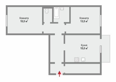 Квартира 65 м², 2-комнатная - изображение 1