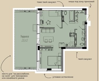 Квартира 76 м², 2-комнатная - изображение 1