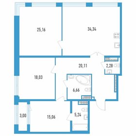 Квартира 128,4 м², 3-комнатная - изображение 1