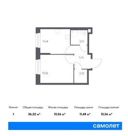 Квартира 36,2 м², 1-комнатная - изображение 1