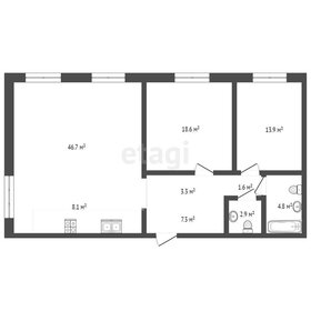 Квартира 99,3 м², 2-комнатная - изображение 1