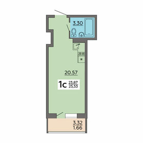 25,5 м², 1-комнатная квартира 2 425 350 ₽ - изображение 1