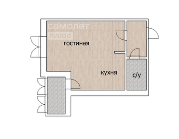 Квартира 26,2 м², студия - изображение 1