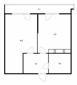 44,4 м², 1-комнатная квартира 4 120 000 ₽ - изображение 49