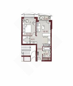 Квартира 45 м², 1-комнатная - изображение 1