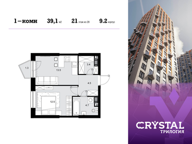 42 м², 1-комнатные апартаменты 24 500 000 ₽ - изображение 95