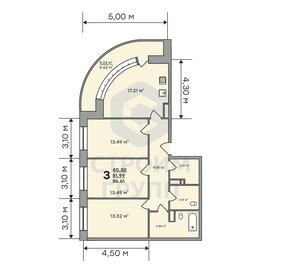 79,5 м², 2-комнатная квартира 7 966 000 ₽ - изображение 26