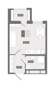 20,1 м², квартира-студия 4 200 000 ₽ - изображение 61