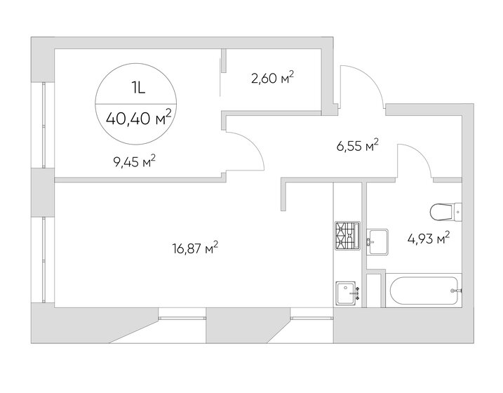 40 м², 1-комнатные апартаменты 15 537 143 ₽ - изображение 1