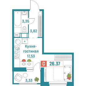 26,3 м², квартира-студия 5 488 266 ₽ - изображение 9