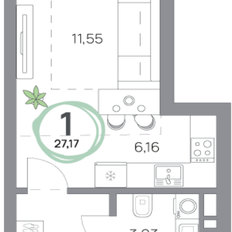 Квартира 27,2 м², студия - изображение 3