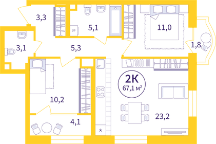 261 м², 5-комнатная квартира 25 800 000 ₽ - изображение 70