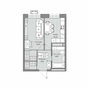 Квартира 36,2 м², 1-комнатная - изображение 1