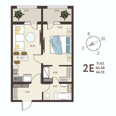 Квартира 39,4 м², 1-комнатная - изображение 2