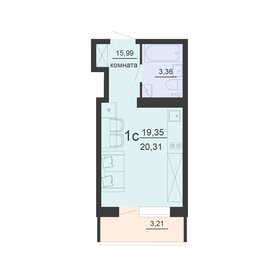 Квартира 20,3 м², 1-комнатная - изображение 1