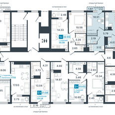 Квартира 57,7 м², 2-комнатная - изображение 3