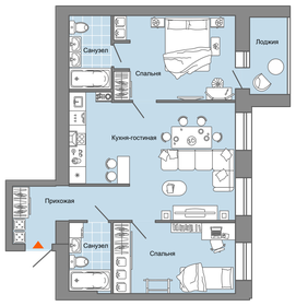 Квартира 54 м², 2-комнатная - изображение 1