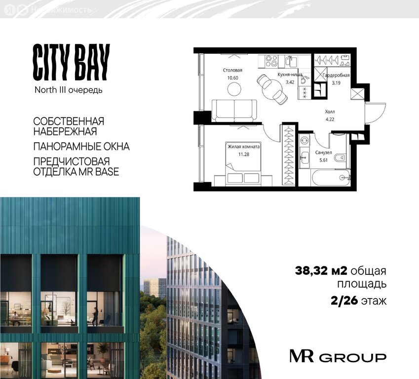 Варианты планировок ЖК City Bay - планировка 2