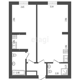 Квартира 49 м², 2-комнатные - изображение 1