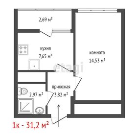 32,1 м², 1-комнатная квартира 3 619 000 ₽ - изображение 31