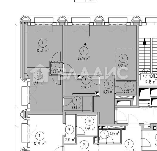 76,4 м², 2-комнатная квартира 41 100 000 ₽ - изображение 1