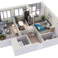 Квартира 54,9 м², 2-комнатная - изображение 2