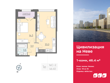 Квартира 46,4 м², 1-комнатная - изображение 1