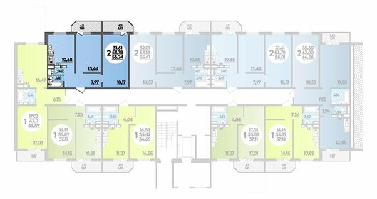 65 м², 2-комнатная квартира 4 650 000 ₽ - изображение 21