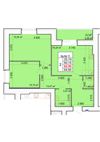 73,1 м², 2-комнатная квартира 7 580 000 ₽ - изображение 33
